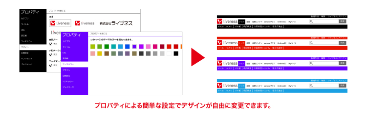 簡単なデザイン変更